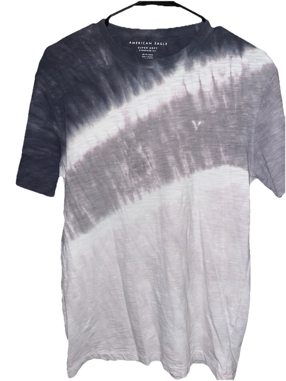 American Eagle Men’s Tie Dye Short Sleeve Tshirt Super Soft Standard Fit Sz XS